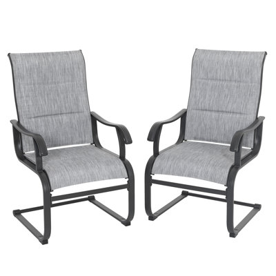 Fauteuil de jardin Atrayu avec structure en fer et PVC respirante, en tissu et en tissu, idéal pour la terrasse ou le patio.