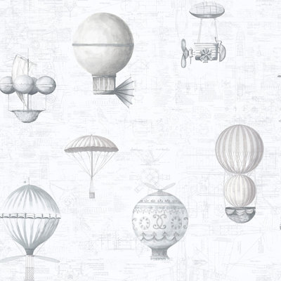 Steampunk Balloons 10m x 53cm Roll
