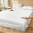 Moomee Fitted Sheet with Pillowcases 3-Piece Set 100% Washed Cotton Linen Like Textured-120928292-120928282