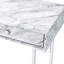 Bureau moderne avec finition en marbre blanc et supports Poignées de tiroir en pierre reconstituée