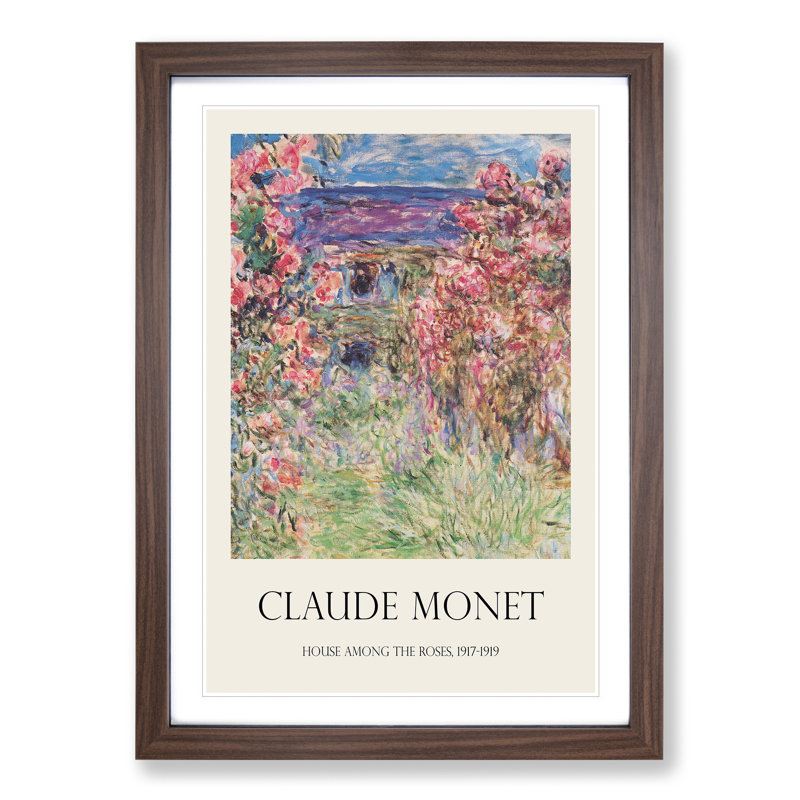 Rose House by Claude Monet - Picture Frame Graphic Art, 65cm H x 48cm W x 2cm D