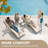 Patio Chaise Lounge Sets Outdoor Rattan Adjustable Back 3 Pieces Cushioned Patio Folding Chaise Lounge with Folding Table-1461160321
