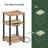 Ballwin Side Table, 3-Tier End Table with Charging Station, Open Shelf Night Stand, Bedside Table with USB and Type-C Charging Port, for Living Room, Bedroom, Flagstaff Oak-385787805