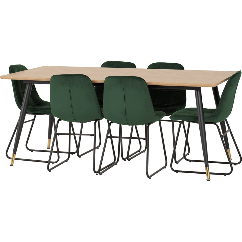 Aarsh 6 - Person Dining Set, Green