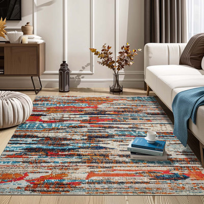 Tapis rétro vintage et doux pour le salon, la chambre à coucher