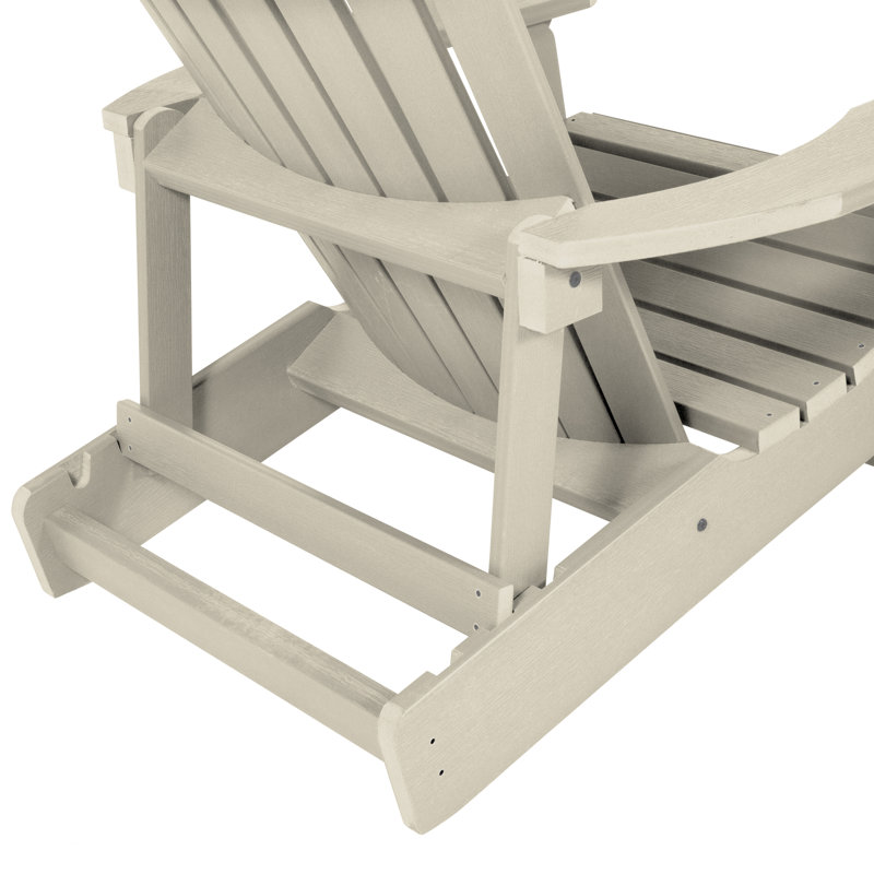 Chaise Adirondack en plastique Federigo, Blanc délavé