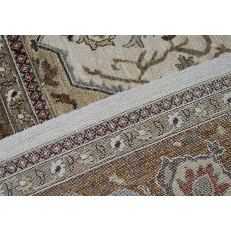 Sultanabad Hand-Knotted High-Quality Cream/Brown/Beige Area Rug