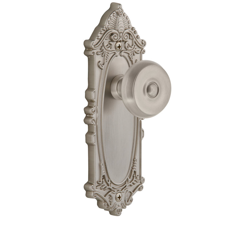 Porte-documents double avec bouton Grandeur Grande, Nickel satiné