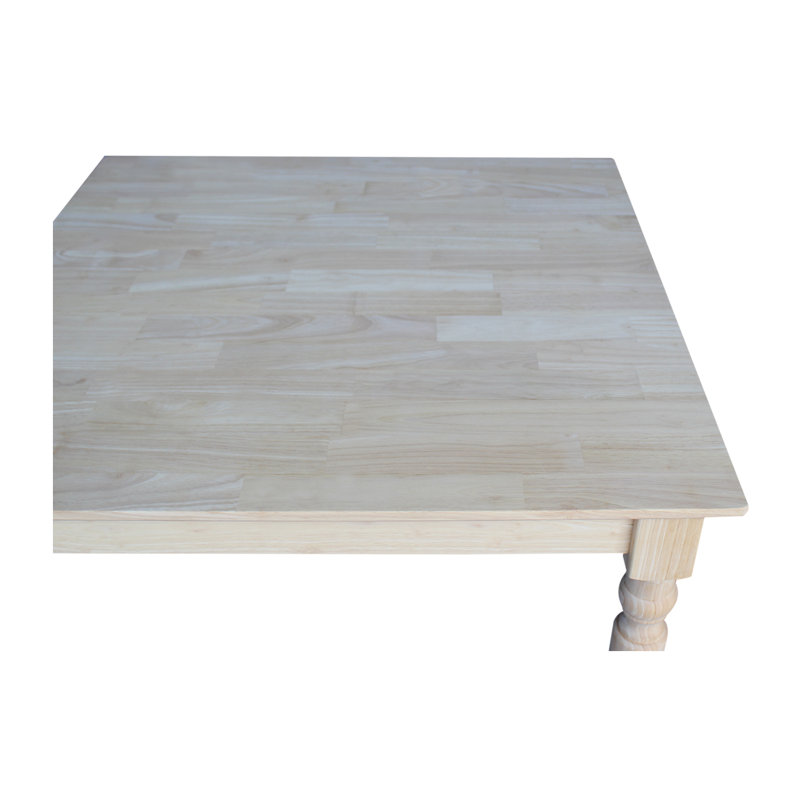 Table de salle à manger en bois massif Turned, H 30 po x L 30 po x l 30 po