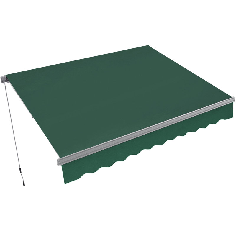 Auvent de patio pour auvent pour auvent rétractable manuel, L 98,4 po x P 78,7 po, Vert