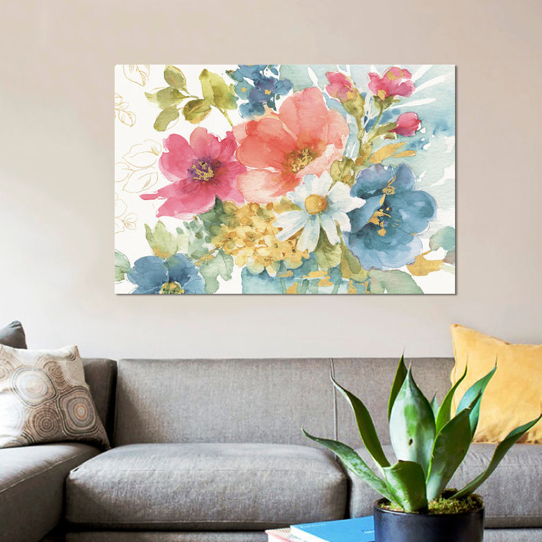 « my jardin bouquet i », impression sur toile, H 12 po x l 18 po x P 1,5 po, Toile tendue