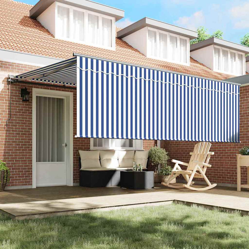 Brayden Studio 400cm W x 300cm D Fabric Cover Retractable Door / Window Awning