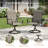 4-Person Outdoor Patio Dining Set With Swivel Chairs-446076690-446076689