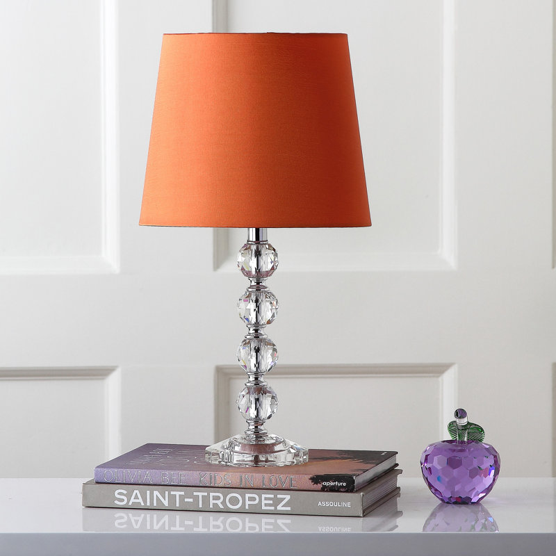 Nola Crystal Table Lamp, Orange