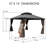 Kozyard Alexander 10' X 14' Hardtop Gazebo, Aluminum Frame With Galvanized Steel Double Roof Outdoor Permanent Pavilion With Curtains And Netting Brown-122267833