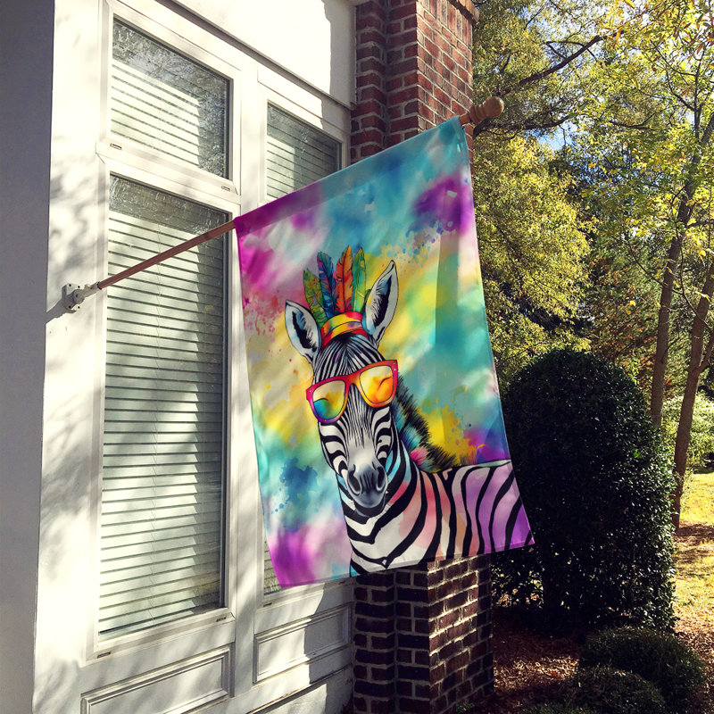 Drapeau maison hippie zèbre