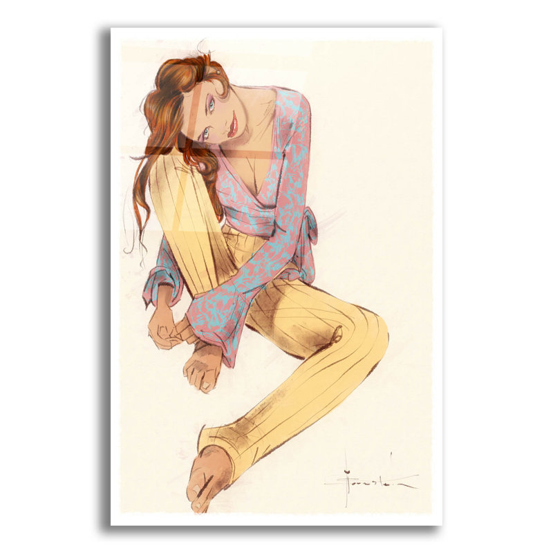 «Hanging Out» par TM Borenstein, H 24 po x l 16 po x P 0,2 po