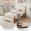 Metal Platform Bed Frame With Upholstered Headboard And Footboard, Heavy Duty Steel Slats Platform Bed, No Box Spring Needed-921330137-912214702