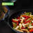 NutriChef Pre-Seasoned Cooking Wok - Cast Iron Stir Fry Wok with Wooden Lid 