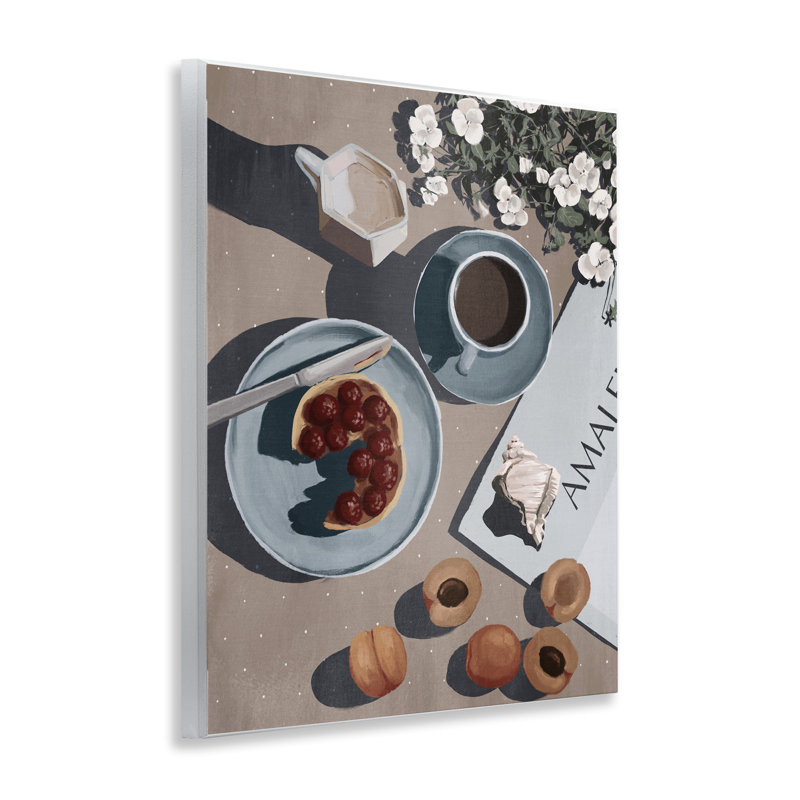 Plaque murale «Morning Brunch Fruit & Coffee» par Anna Lischenko