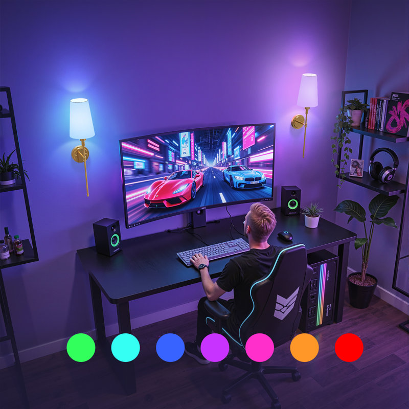 Alcester Traditional/Classcial Wall Lights, 27-Inch Tall Sconce With Remote Control