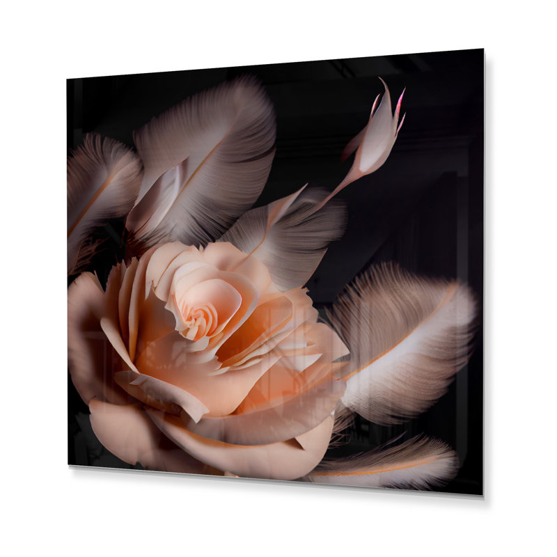 Plants & Flowers Wall Decor on Metal, 23" H x 23" W x 1" D