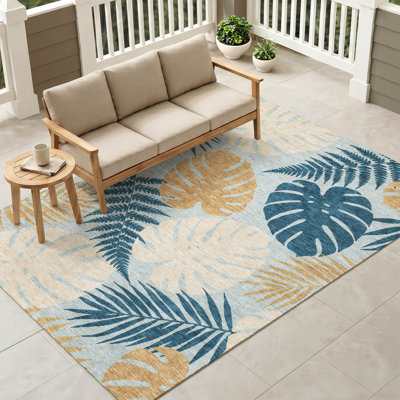 Tapis tropical intérieur / extérieur lavable à la machine Chantille ACN3009