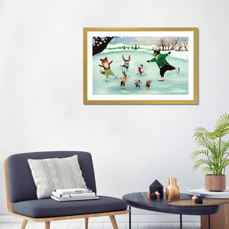 « A wondrous Whirl » par Jahn Vashti, reproduction d’art, Gold Paper, Blanc, H 24 po x l 32 po x P 1 po
