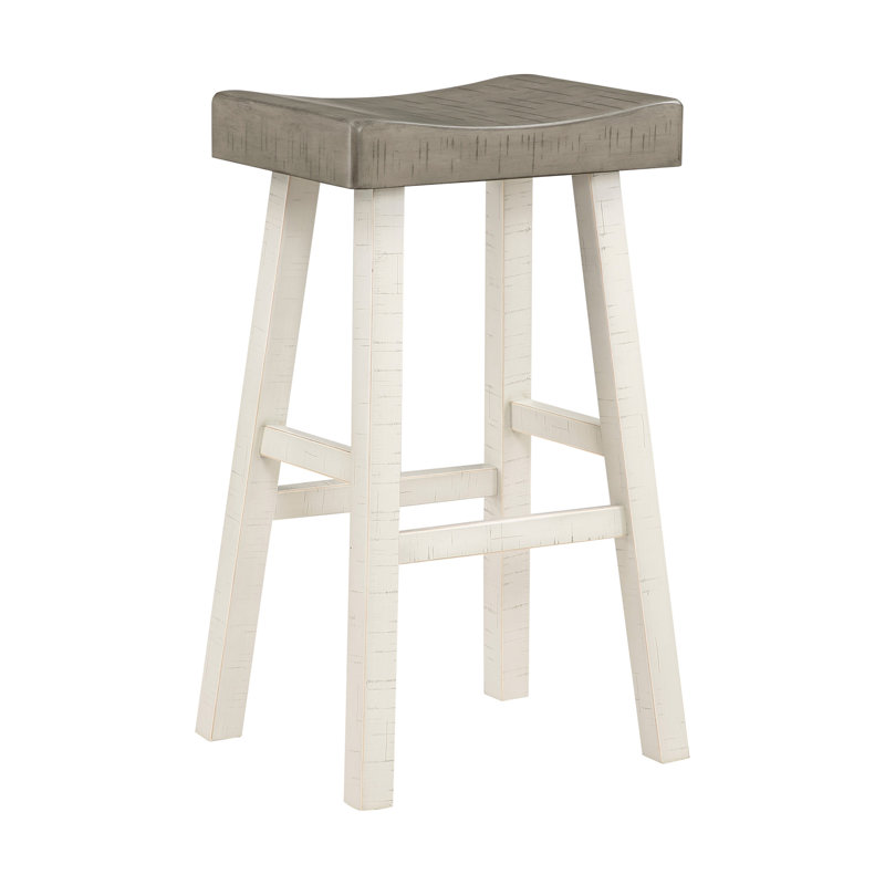 2 tabourets de bar, bois massif, café blanc, 2 tabourets transitionnels pour salle à manger, bois d'hévéa et 250 lb