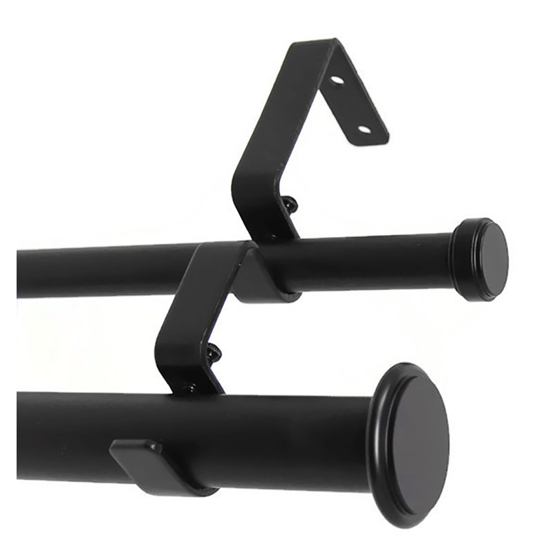 Tringle à rideaux double réglable 1 "Cousar, H 1 po x l 48 po x P 1 po, Blanc