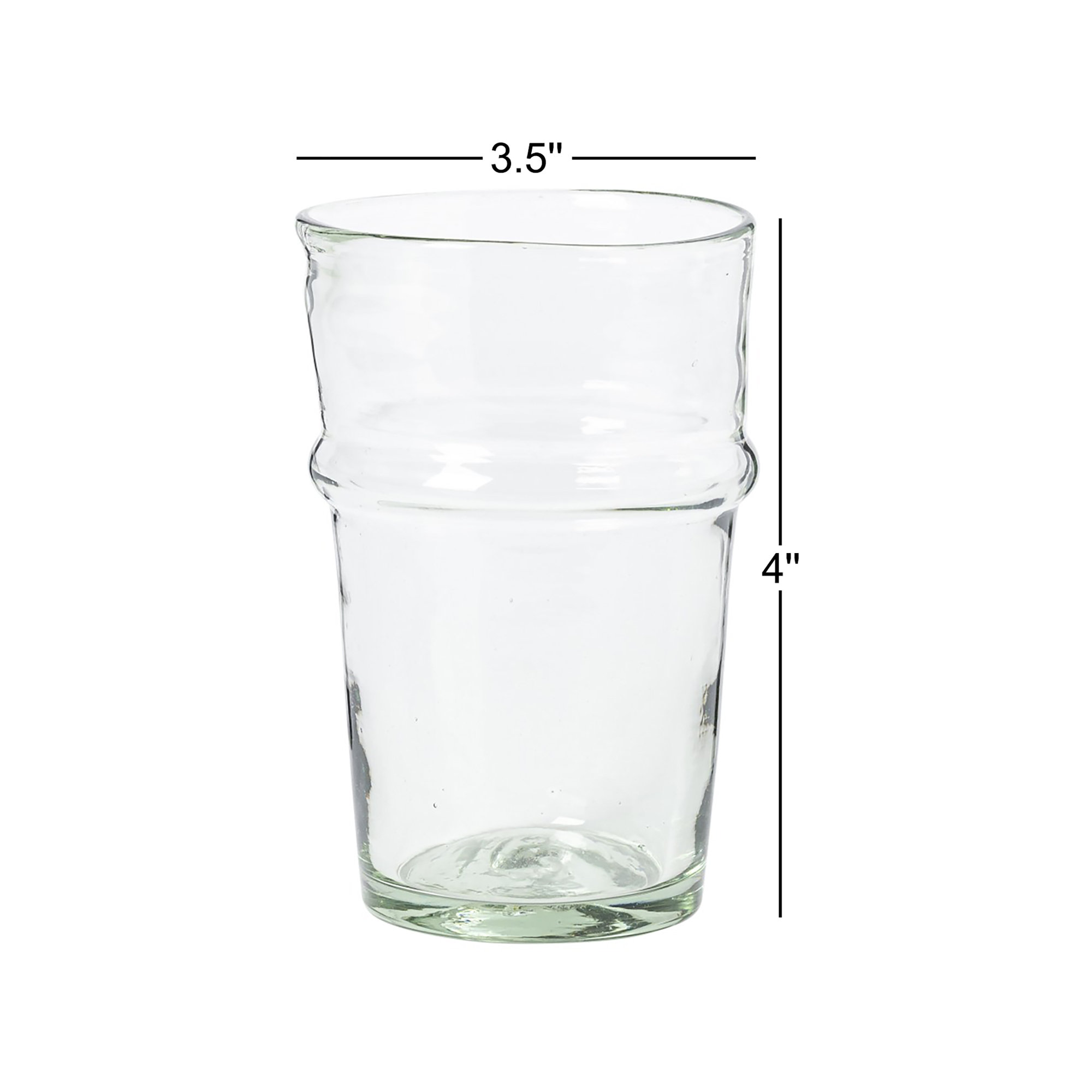 Set/6 Recycled Tall Glass Tumblers, 13 oz.