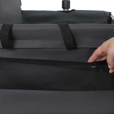 Chariot de chariot pliant convertible 3-en-1 avec banc et rangement - Chariot utilitaire robuste de 500 lb