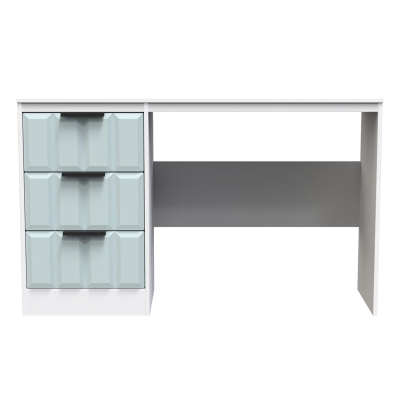 Besian 3 Drawer Desk  (Ready Assembled), Duck/White