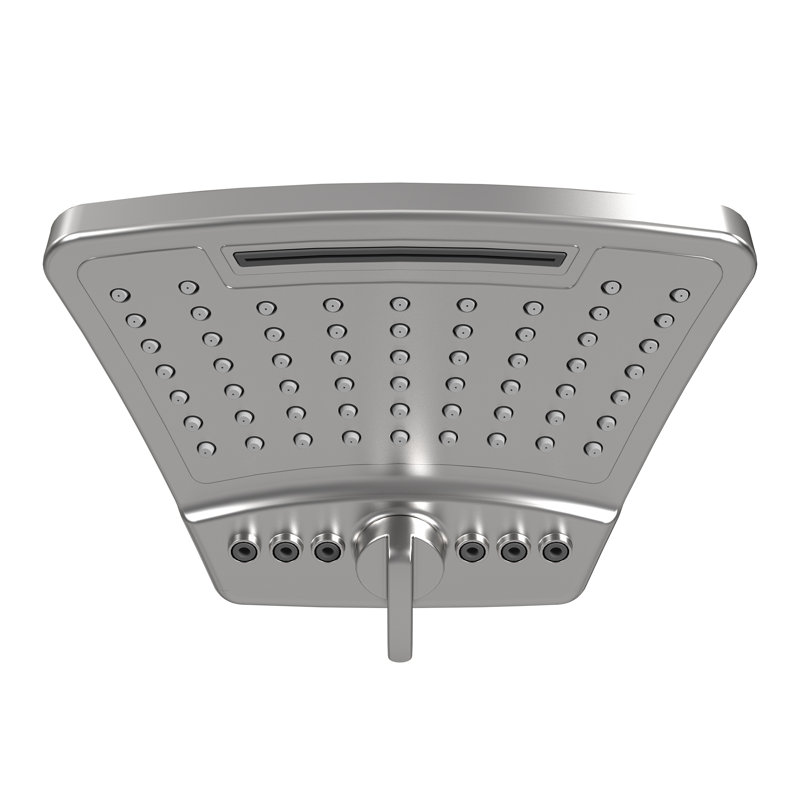 PowerShot 8-in Curved 3-Function Showerhead , Chrome