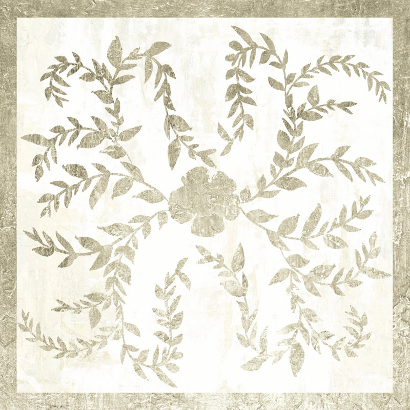 Neutral Leaf - Wrapped Canvas Painting, 30cm H x 30cm W x 3.8cm D