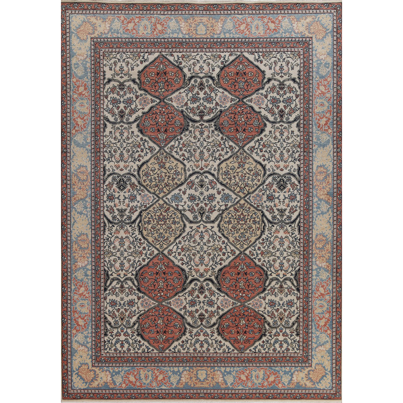 Tapis turc floral en laine noué à la main Bakhtiari