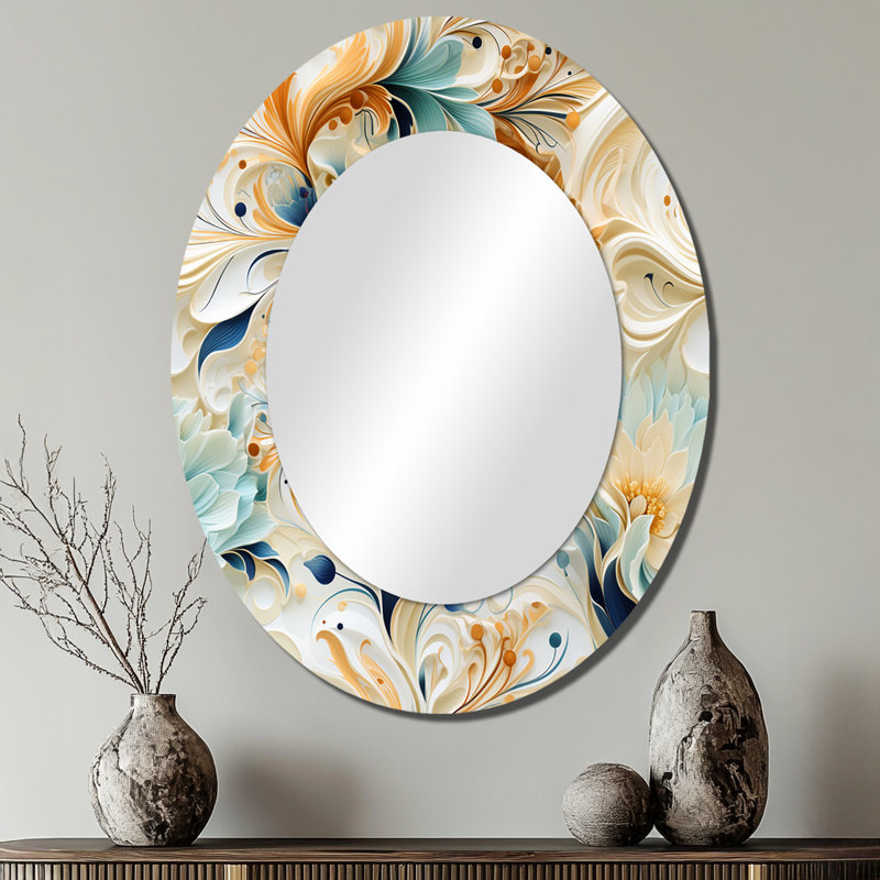 Motif cachemire Rufin Ethereal Whispers - Paisley, 40 po x 30 po, Ovale