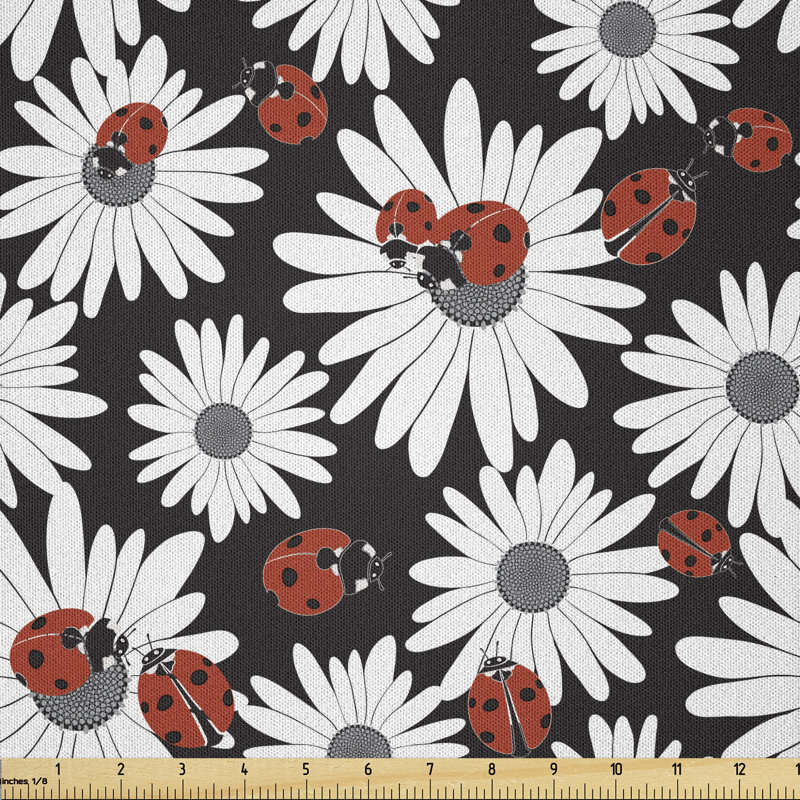 Daynna Ladybug Chamomile Bouquets Multi-Purpose Fabric
