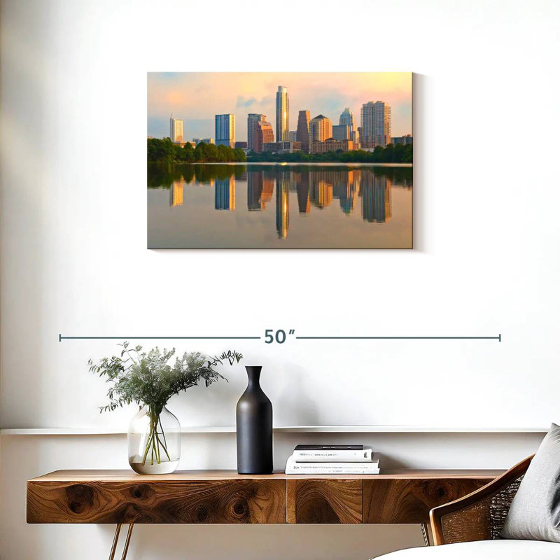 Austin Skyline Reflection, 20" H x 30" W