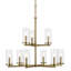 Lustre 9 lumières 32,5 "à 2 niveaux-2069604126
