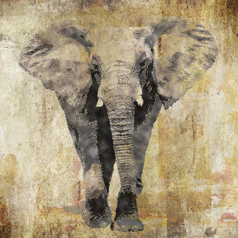 «Elephant», impression sur toile tendue, H 12 po x l 12 po x p 1,5 po