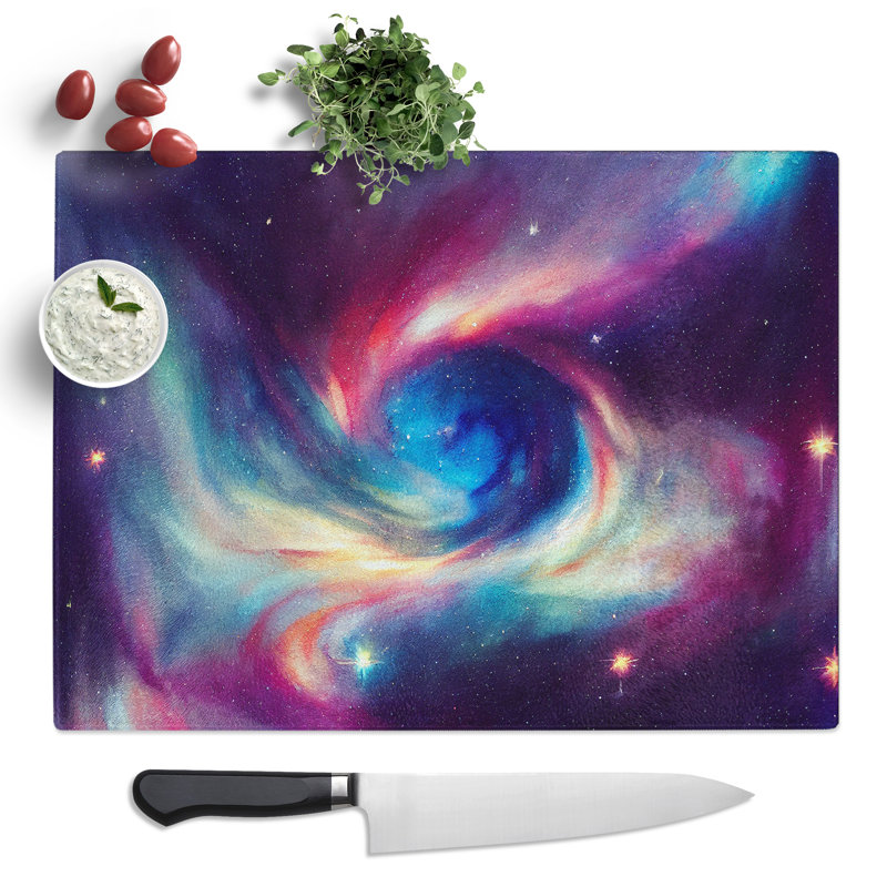 Neon Galaxy Vol.2  Glass Chopping Board