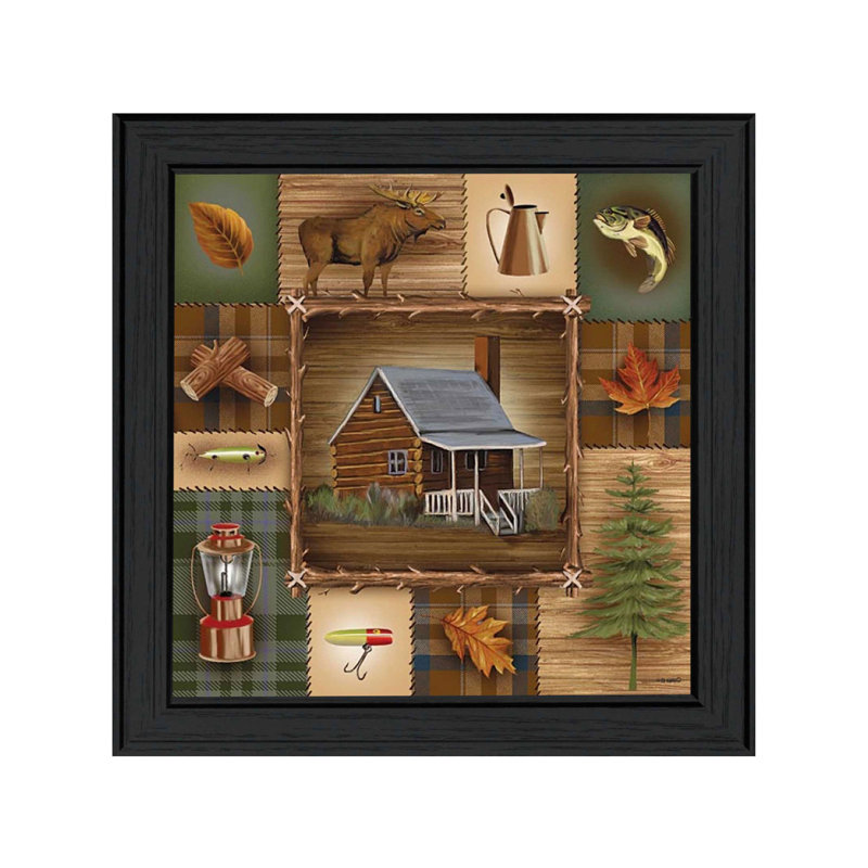 «At The Cabin», art mural encadré pour le salon, décoration murale par Ed Wargo