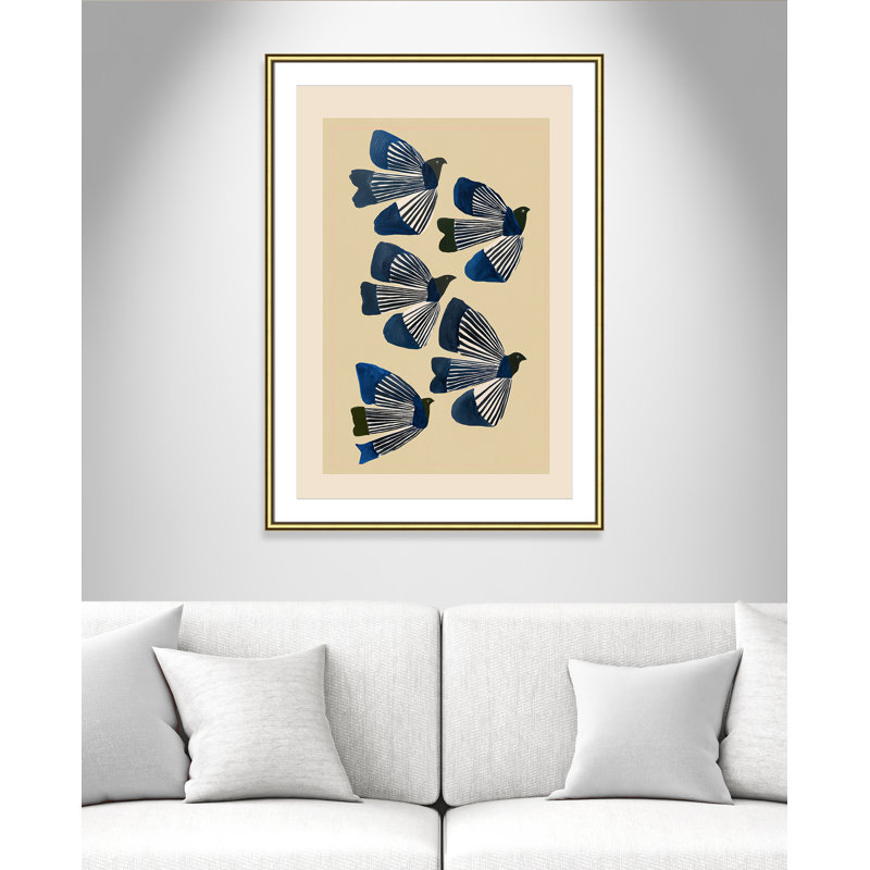 Imprimé indigo par ville, L 30,75 po x H 42,75 po, Matted Print, Or classique