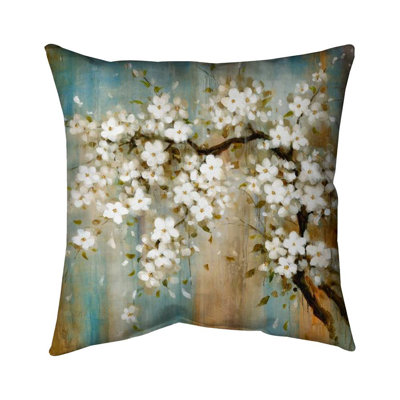 Relaxing cherry blossoms - 20"x20" Throw pillow cover - Poly twill - Print on demand