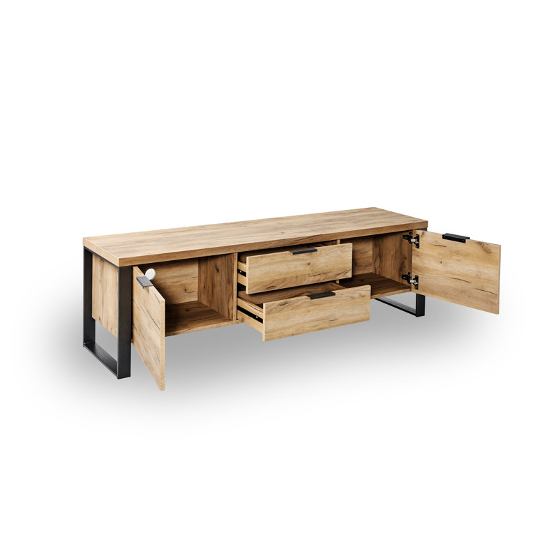 Apogee TV Stand for TVs up to 65", Heart Oak