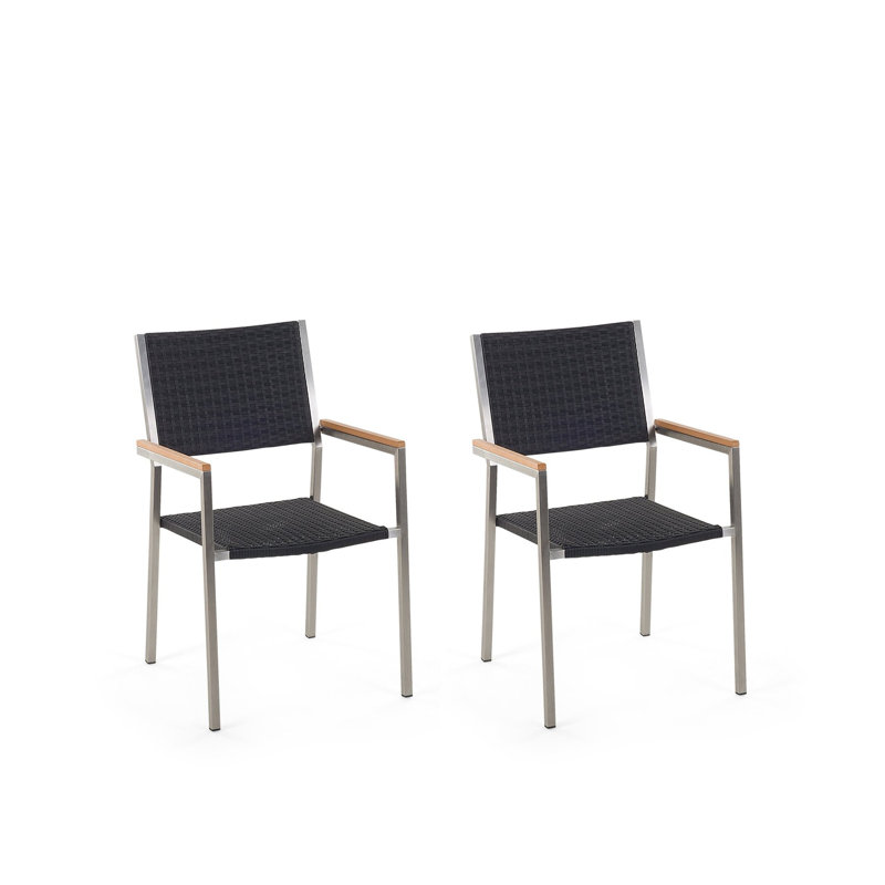 Stanger Stacking Patio Dining Armchair with Cushion