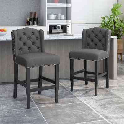 Ensemble de 2 tabourets de comptoir capitonnés à oreilles 27 po Vienna