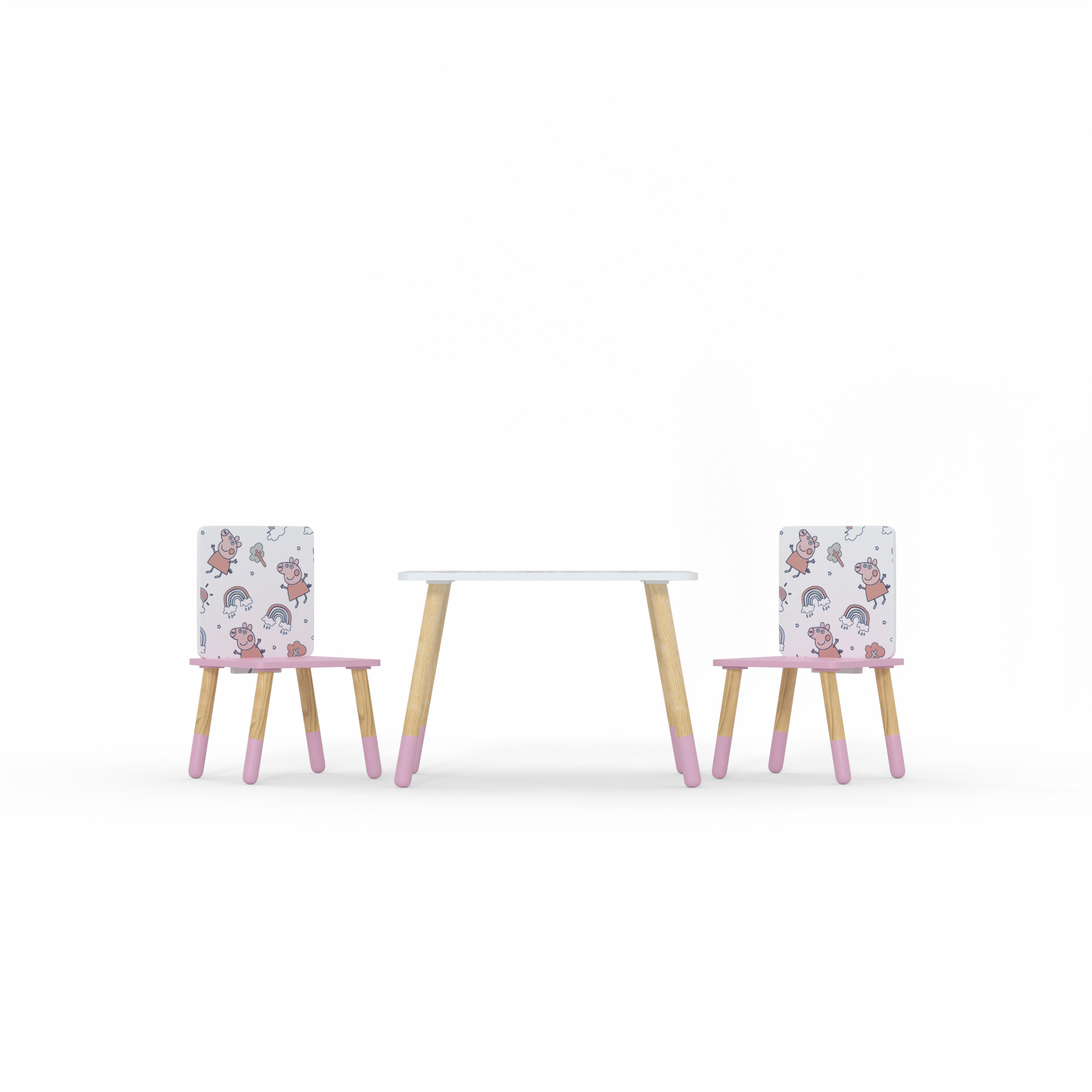 Zoomie Kids Kids 3 Piece Square Play Or Activity Table and Chair Set ...