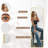 16" X 50" Adjustable Height Over The Door Full Length Mirror, Hanging Mirror With Shatterproof Tempered Glass And Aluminum Alloy Frame For Bedroom, Bathroom, Dorm, Or Living Room, Gold-10870210-10870223